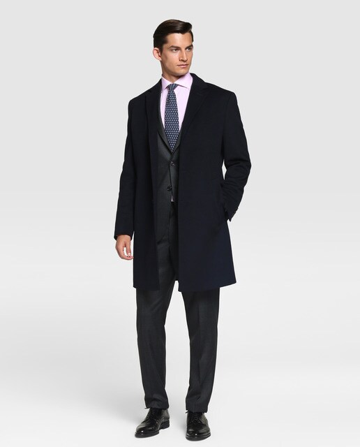 Abrigo de hombre Schneiders azul con dos bolsillos