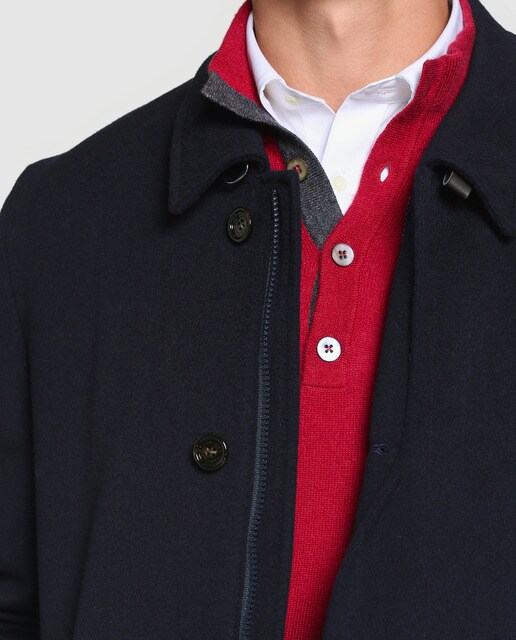Abrigo de hombre Schneiders azul con dos bolsillos
