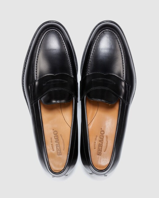 Mocasines de hombre Sebago de color negro con adorno de antifaz