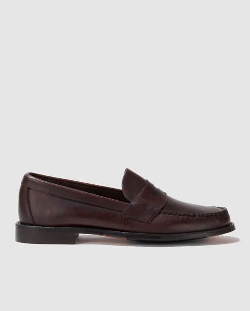 Mocasines de hombre Sebago de piel en color marrón