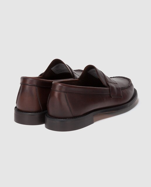 Mocasines de hombre Sebago de piel en color marrón