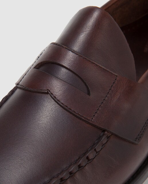 Mocasines de hombre Sebago de piel en color marrón