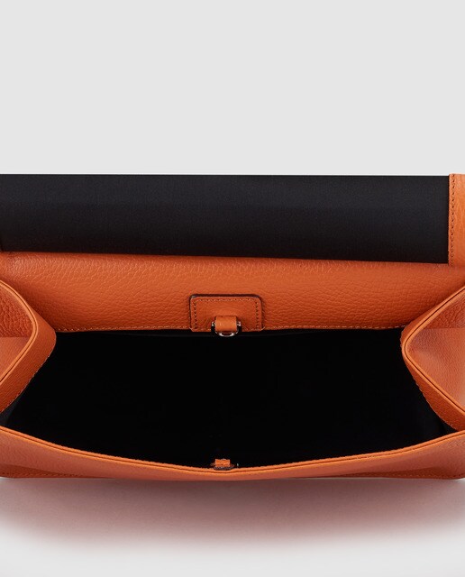 Bandolera Adele de piel en naranja de mujer