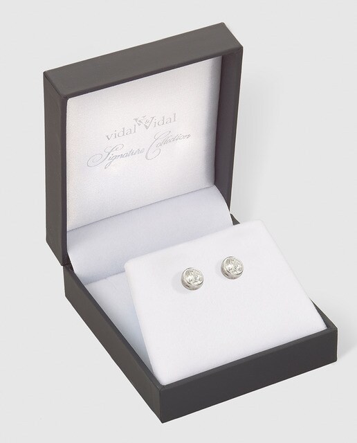 Pendientes Vidal & Vidal Signature de plata y circonita