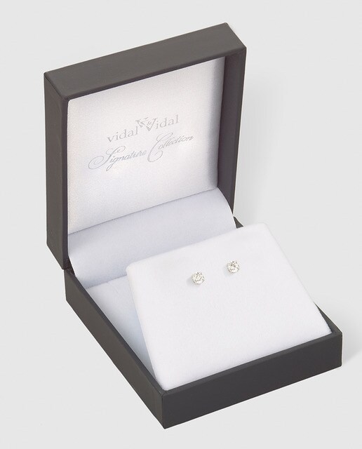 Pendientes Vidal & Vidal Signature de plata y circonita