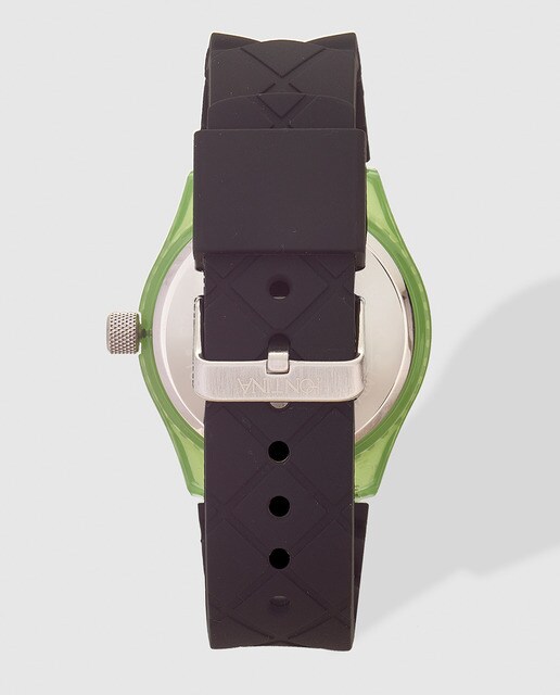 Reloj de hombre Pontina deportivo símil silicona negro