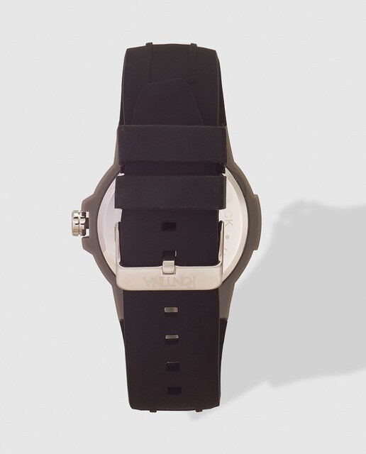 Reloj de hombre Pontina deportivo símil silicona gris