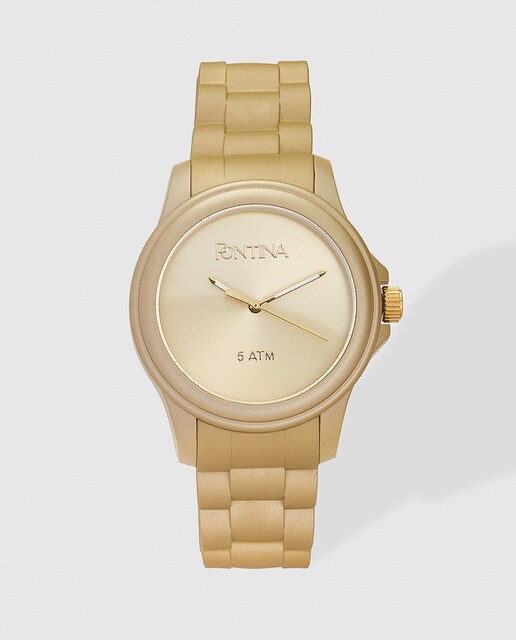 Reloj de hombre Pontina de plástico verde metalizado