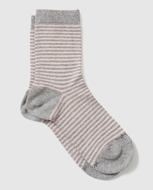 Calcetín de mujer Burlington con estampado de rayas y lúrex