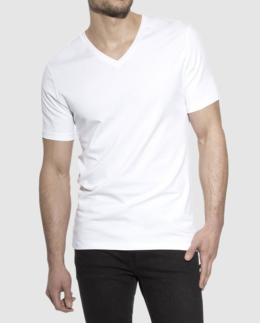 Camiseta interior de hombre Bread & Boxers blanca de manga corta