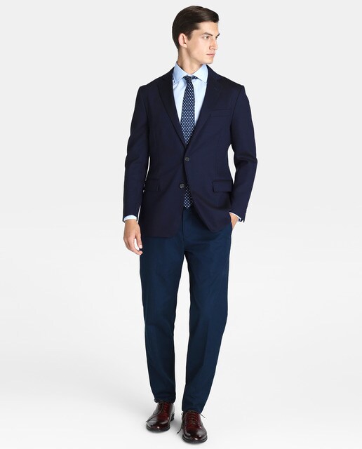Camisa Regent Non Iron de hombre Brooks Brothers slim lisa azul