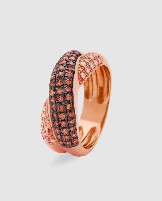 Anillo Brown & Rose de oro rosa y diamantes Eugenio Lumbreras