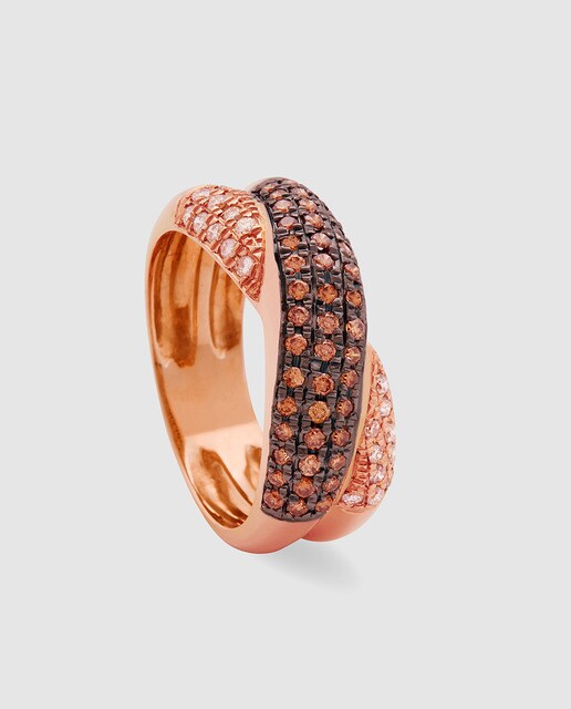 Anillo Brown & Rose de oro rosa y diamantes Eugenio Lumbreras