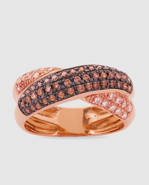 Anillo Brown & Rose de oro rosa y diamantes Eugenio Lumbreras