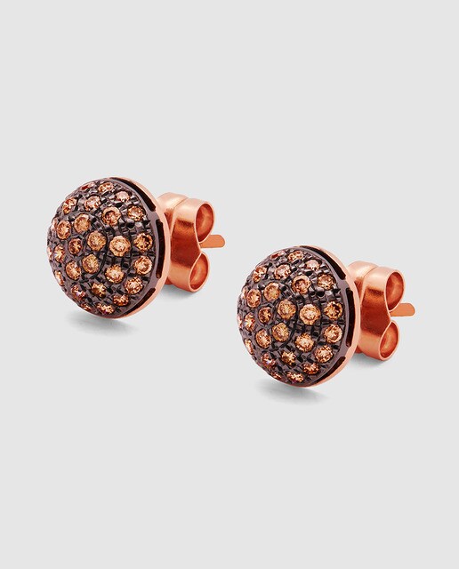 Pendientes Brown & Rose de oro rosa y diamantes brown Eugenio Lumbreras