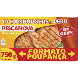 Pescanova Hamburguers de Peru sem Glúten 10 Unidades embalagem 750 g