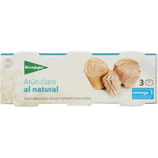El Corte Inglés Atum Claro ao Natural Pack 3 lata 180 g