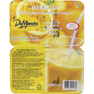 De Marchi Polpa de Maracujá Integral Congelada embalagem 200 g