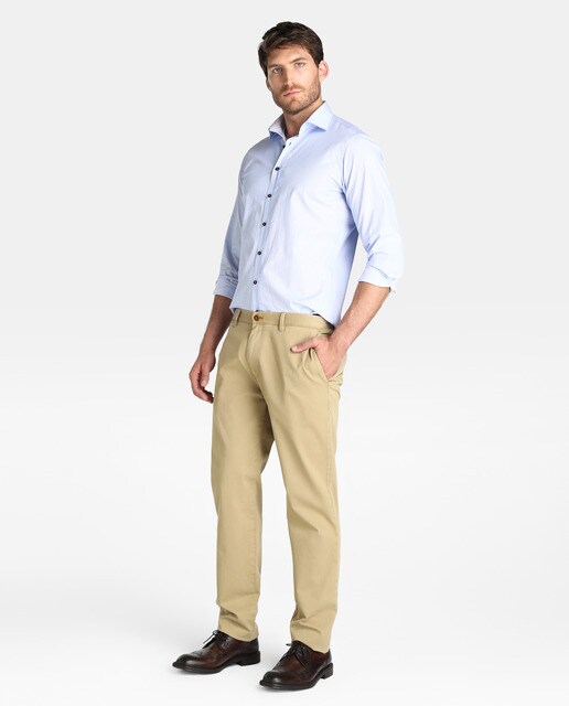 Calças estilo chino de homem Roy Robson regulares beges