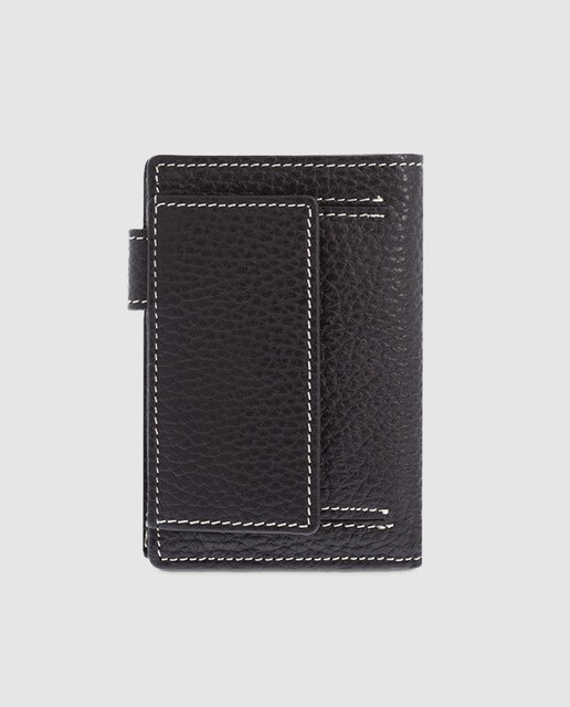 Cartera de hombre en piel de color marrón con monedero
