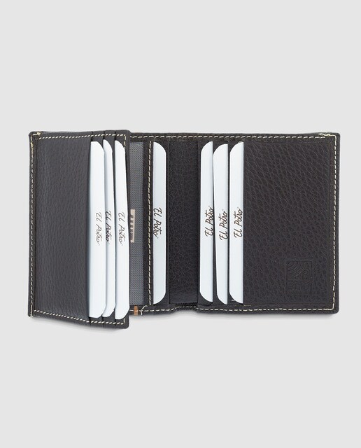 Cartera de hombre en piel de color marrón