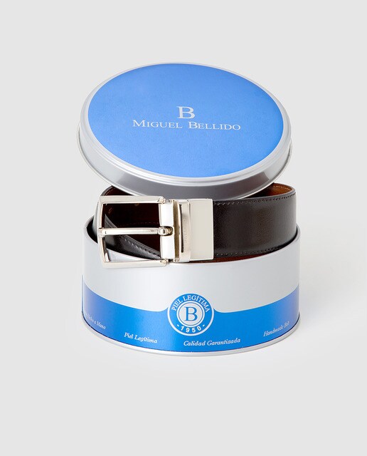 Cinturón de hombre Miguel Bellido con hebilla reversible. Hecho en España.