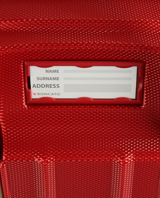 Maleta grande UNICA, rígida roja, con capacidad 114 L