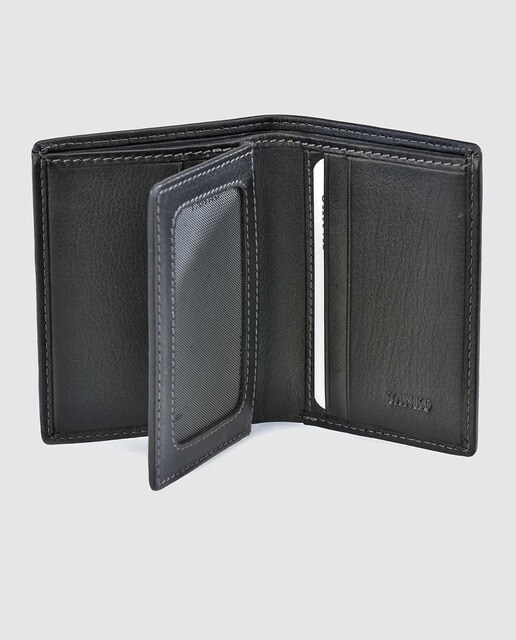 Cartera de hombre de piel en negro