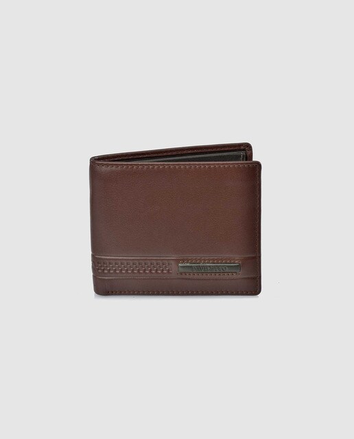 Cartera de hombre tipo americano de piel en marrón