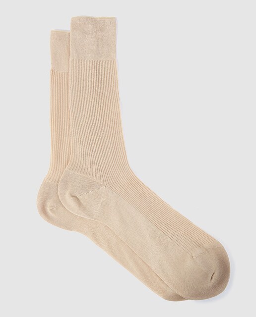 Calcetines de hilo de escocia de hombre Punto Blanco