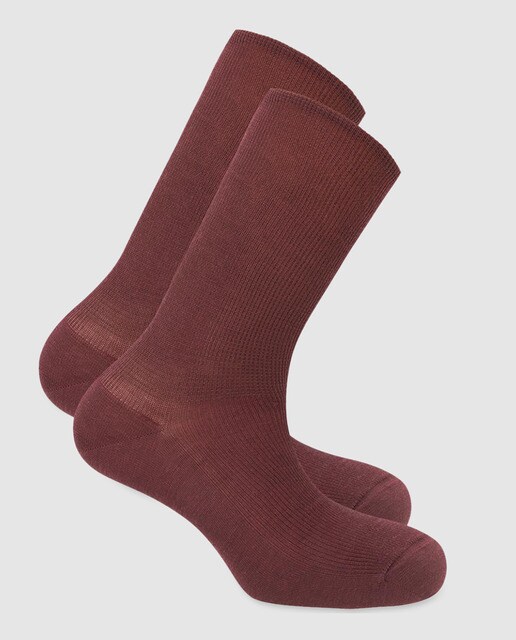 Calcetines de hombre Punto Blanco cortos granates