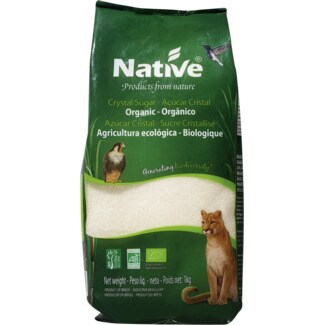 Native Açúcar Cristal Biológico embalagem 1 kg