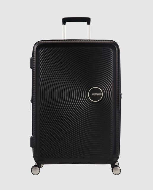 Maleta mediana expandible SOUNDBOX rígida negra, con capacidad hasta 81L