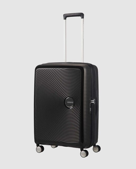 Maleta mediana expandible SOUNDBOX rígida negra, con capacidad hasta 81L