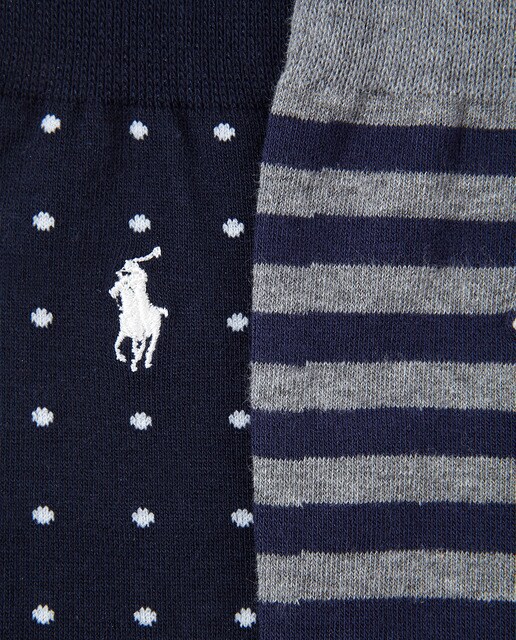 Pack dos pares de calcetines de hombre Polo Ralph Lauren cortos varios colores
