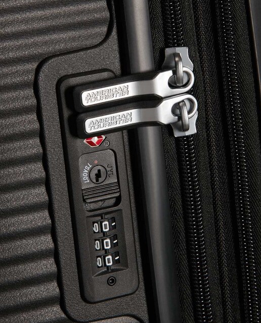 Maleta grande expandible SOUNDBOX rígida negra, con capacidad hasta 110L