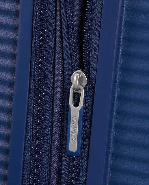 Maleta grande expandible SOUNDBOX rígida azul, con capacidad hasta 110L