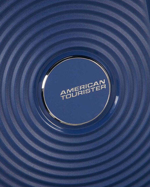 Maleta grande expandible SOUNDBOX rígida azul, con capacidad hasta 110L