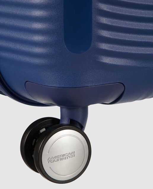 Maleta grande expandible SOUNDBOX rígida azul, con capacidad hasta 110L