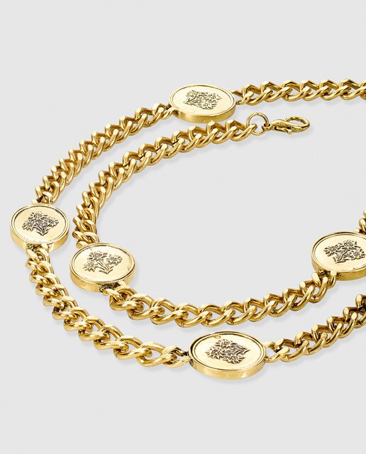 Collar El Corte Inglés dorado con monedas