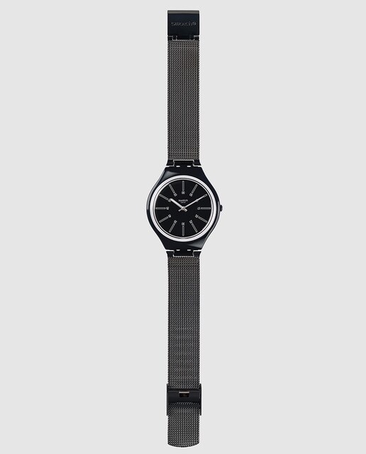 Reloj de mujer Swatch SVOB100M Skinotte de acero negro