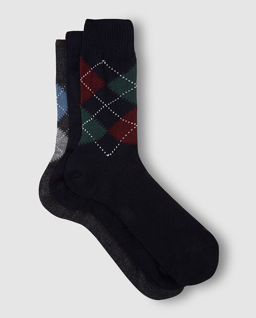 Pack de tres pares de calcetines de hombre Dustin cortos varios colores