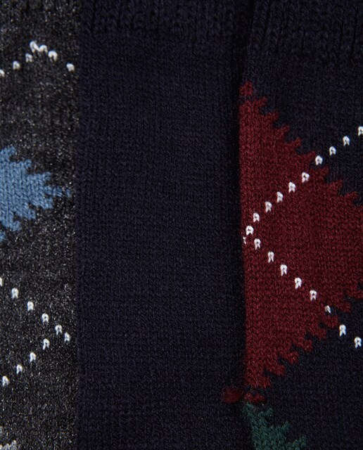 Pack de tres pares de calcetines de hombre Dustin cortos varios colores