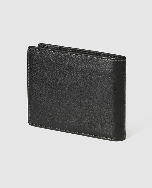 Cartera de piel negra con suplemento extraíble