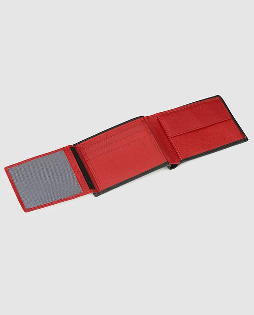 Cartera billetero de piel negra