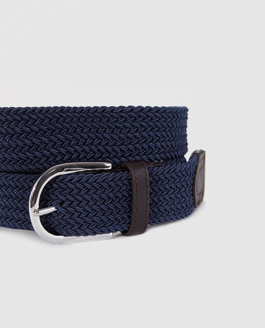 Cinturón de hombre azul marino