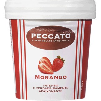 Peccato Gelado de Morango embalagem 135 ml