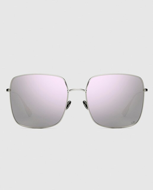 Gafas de sol de mujer Dior Sterllaire metálicas cuadradas plateadas