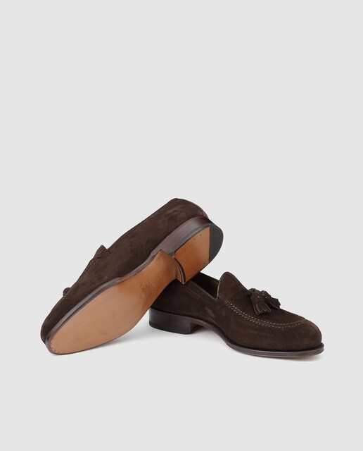 Mocasines de hombre Carmina s en ante marrón