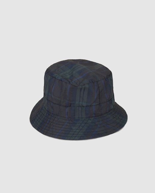 Gorro de hombre de lluvia de cuadros escoceses